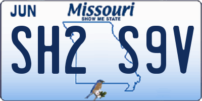 MO license plate SH2S9V