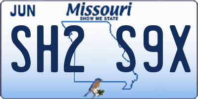 MO license plate SH2S9X