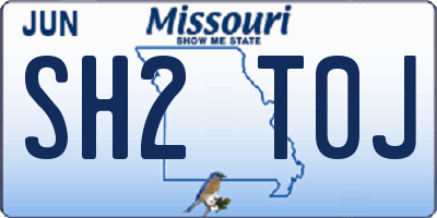 MO license plate SH2T0J