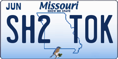 MO license plate SH2T0K