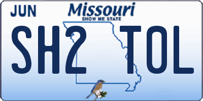 MO license plate SH2T0L