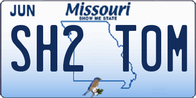 MO license plate SH2T0M
