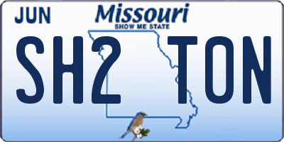 MO license plate SH2T0N