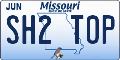 MO license plate SH2T0P