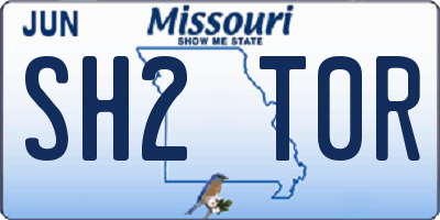 MO license plate SH2T0R