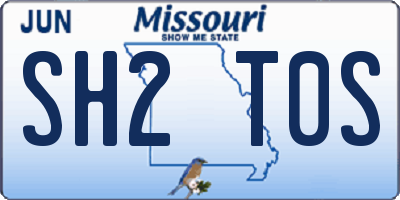 MO license plate SH2T0S