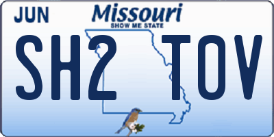 MO license plate SH2T0V