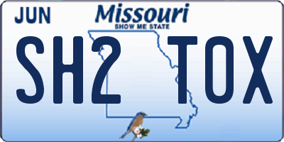 MO license plate SH2T0X