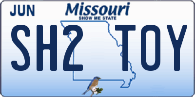 MO license plate SH2T0Y