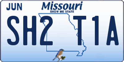 MO license plate SH2T1A