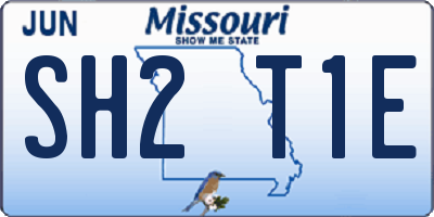 MO license plate SH2T1E