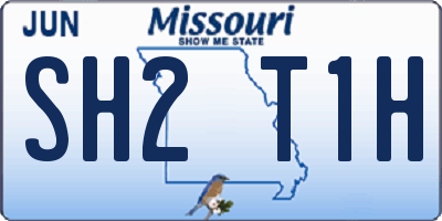 MO license plate SH2T1H