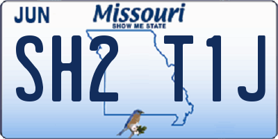 MO license plate SH2T1J