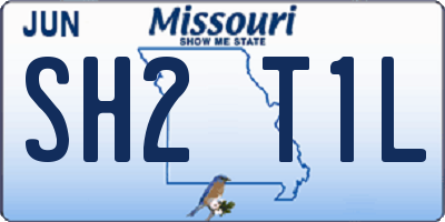 MO license plate SH2T1L