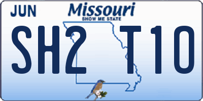 MO license plate SH2T1O