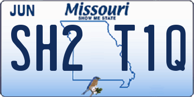 MO license plate SH2T1Q