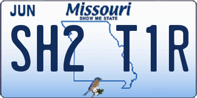 MO license plate SH2T1R