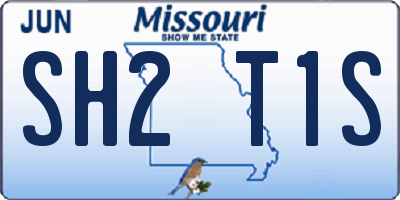 MO license plate SH2T1S