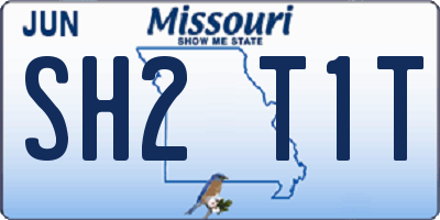 MO license plate SH2T1T