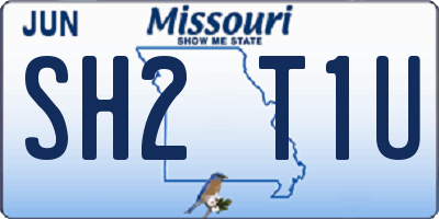 MO license plate SH2T1U