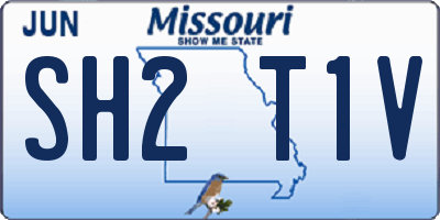 MO license plate SH2T1V