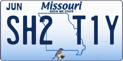 MO license plate SH2T1Y