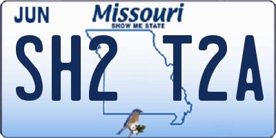 MO license plate SH2T2A