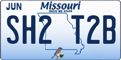 MO license plate SH2T2B
