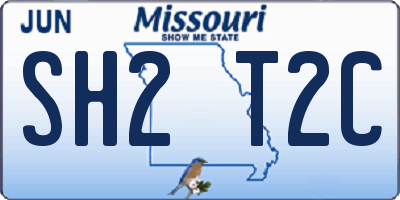 MO license plate SH2T2C