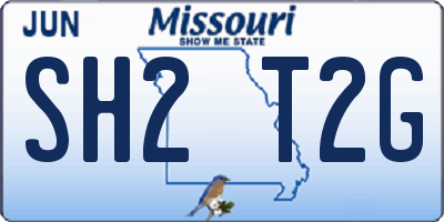 MO license plate SH2T2G