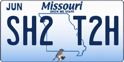 MO license plate SH2T2H