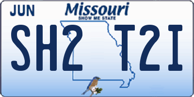 MO license plate SH2T2I