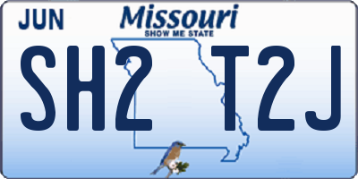 MO license plate SH2T2J