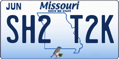 MO license plate SH2T2K