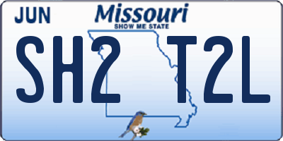 MO license plate SH2T2L