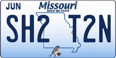 MO license plate SH2T2N