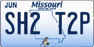 MO license plate SH2T2P