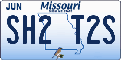 MO license plate SH2T2S