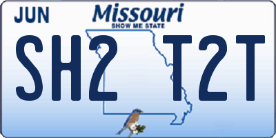 MO license plate SH2T2T
