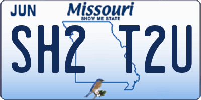 MO license plate SH2T2U