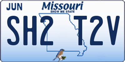 MO license plate SH2T2V