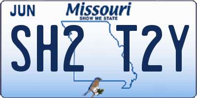 MO license plate SH2T2Y