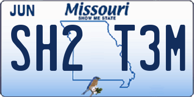 MO license plate SH2T3M