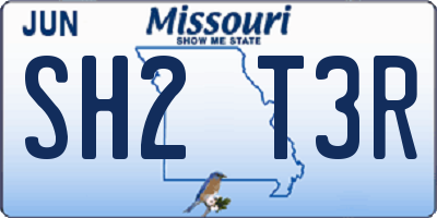 MO license plate SH2T3R