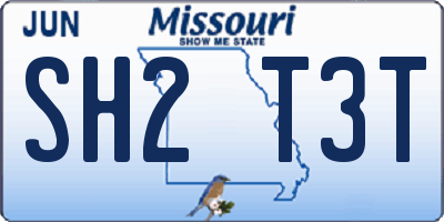 MO license plate SH2T3T