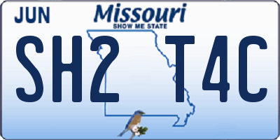 MO license plate SH2T4C