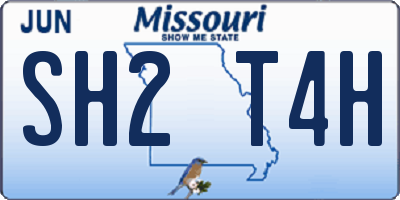 MO license plate SH2T4H