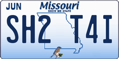 MO license plate SH2T4I