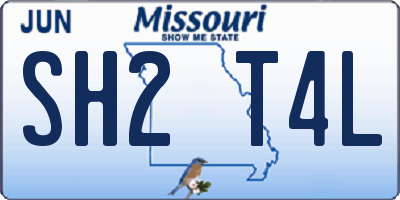 MO license plate SH2T4L
