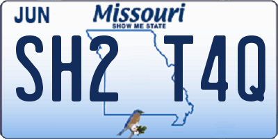 MO license plate SH2T4Q